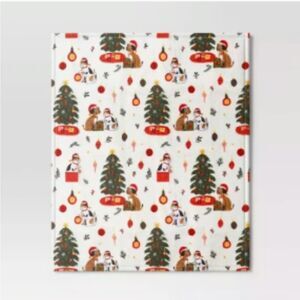 Wondershop Brown Puppy Dog Calico Kitty Cat Plush Throw Blanket Christmas 2024